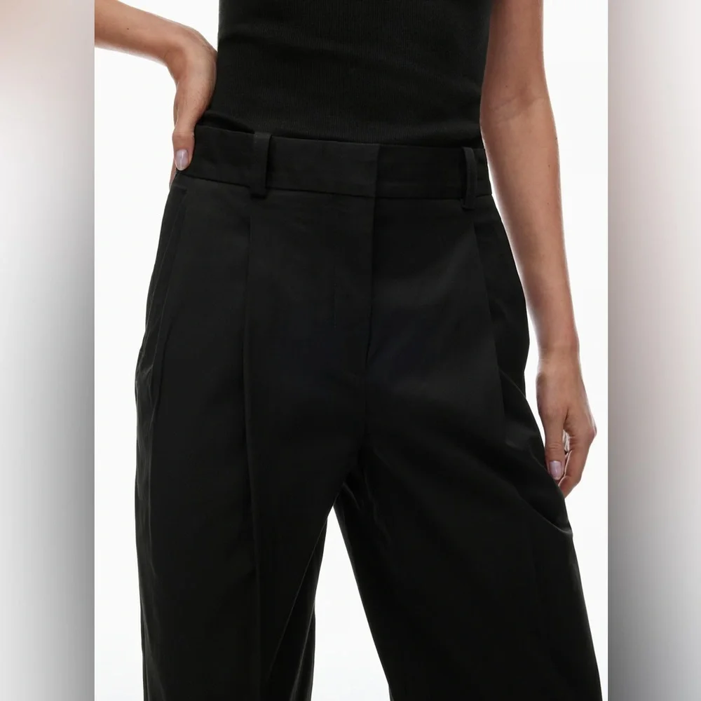 NWT Aritzia Babaton Inbound pleated front Wide Leg mid rise pants size 2 - Picture 5 of 12
